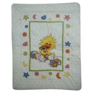 VTG Janlynn Little Suzys Zoo Witzy Stamped Cross Stitch Baby Quilt Kit 34x43 New
